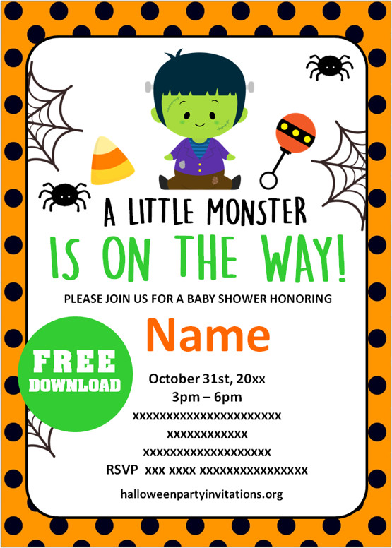 halloween themed baby shower invitations