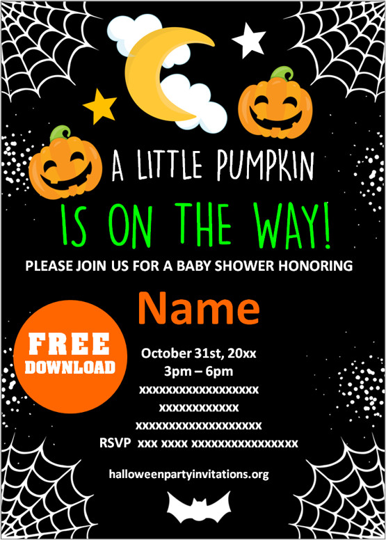 halloween baby shower invitations