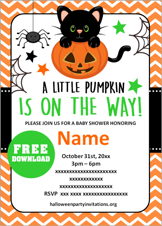 halloween themed baby shower invitations