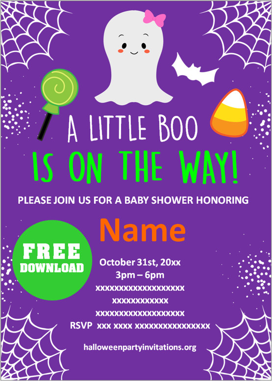 Baby Shower Halloween invitation