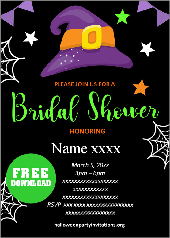 halloween bridal shower invitations