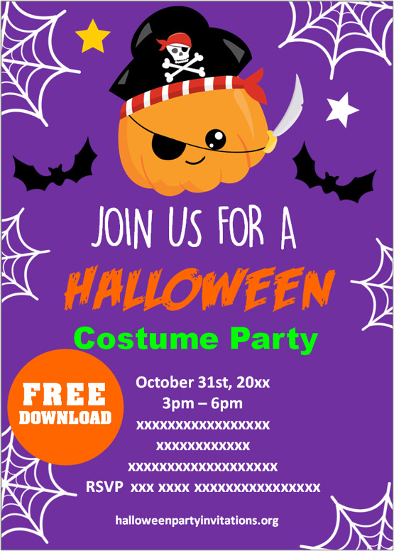 halloween costume party invitations