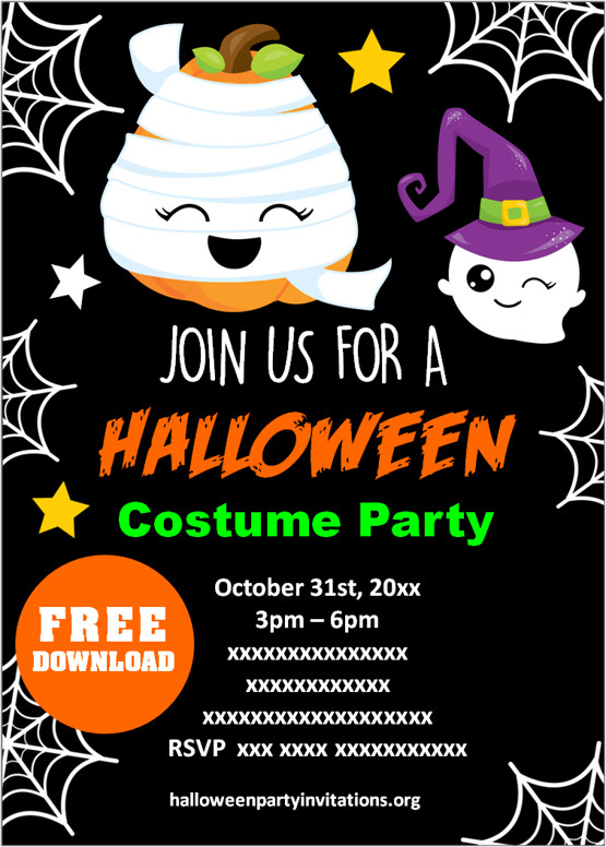 free printable halloween invitations