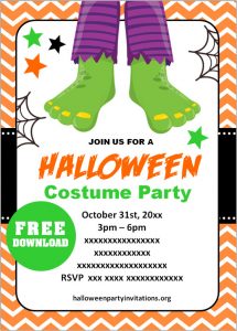 Free Printable Halloween Costume Party Invitations Templates 🍬
