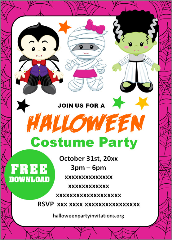 halloween costume party invitations