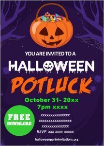 Free Printable kids Halloween Party Invitations Templates 🧛