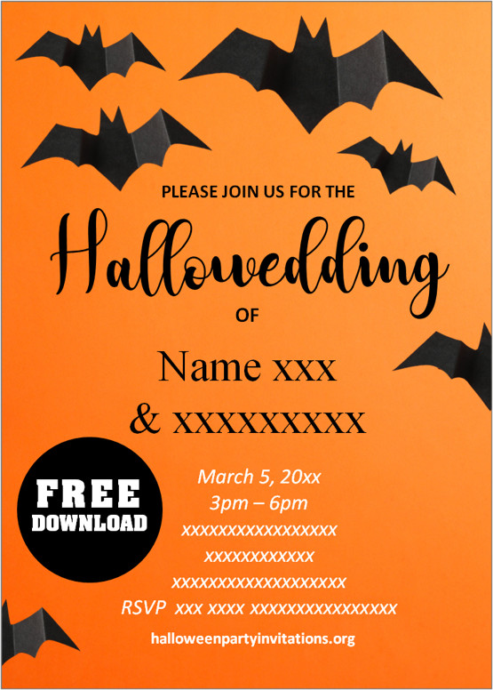 halloween wedding invitations