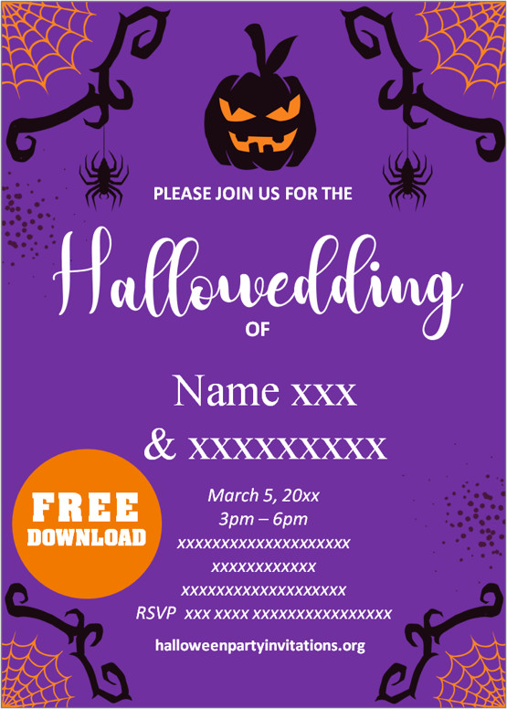 Halloween Wedding Invitations