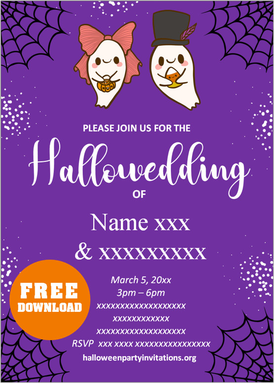 Halloween Wedding Invitations