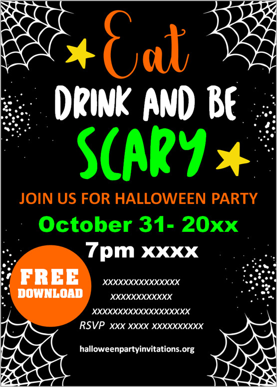 scary halloween invitations