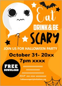 Free Printable Scary Halloween Invitations Templates 👻