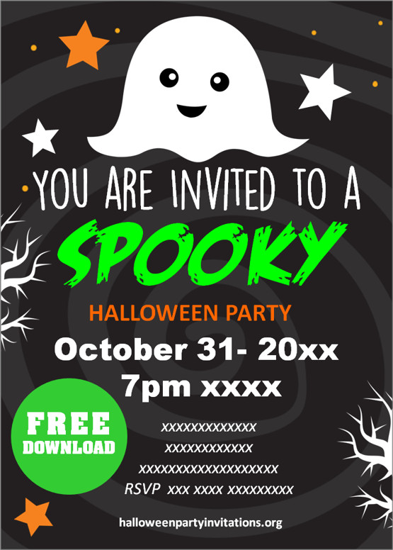 free printables halloween invitations