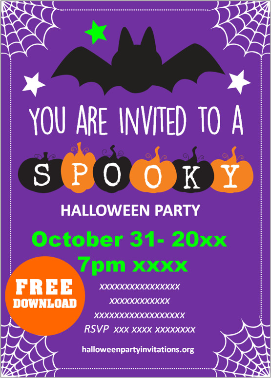 free halloween invitations