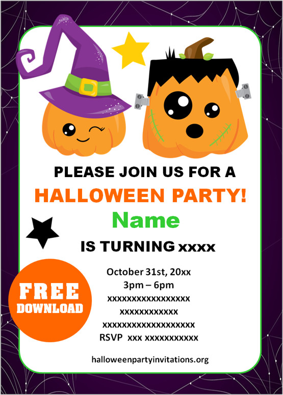 halloween birthday party invitations