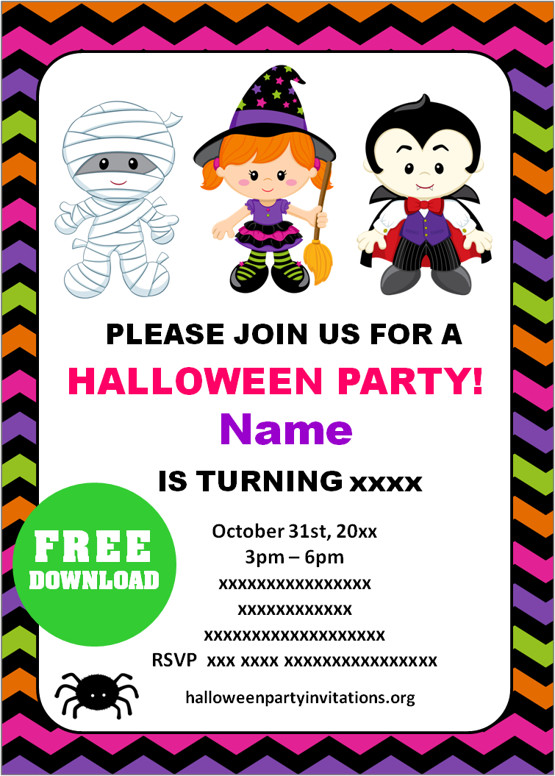 halloween birthday invitations