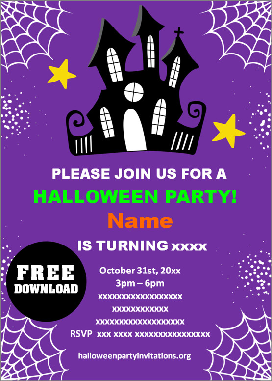 free printable halloween party invitations